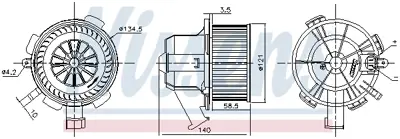 NISSENS 87503 Kalorıfer Motoru Dacıa Duster Lodgy 272101366R