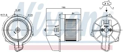 NISSENS 87700 Kalorıfer Motoru Fıat 500 500c Panda 0.9 1.2 1.3 Multıjet 12> 77366109