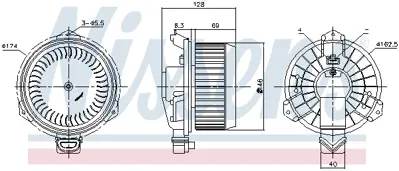 NISSENS 87723 Kalorıfer Motoru 7415062JA0