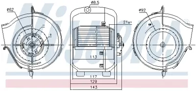 NISSENS 87768 Kalorıfer Motoru 321819015