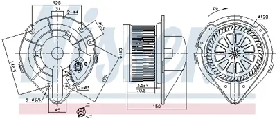 NISSENS 87798 Kalorıfer Motoru 8D2820021