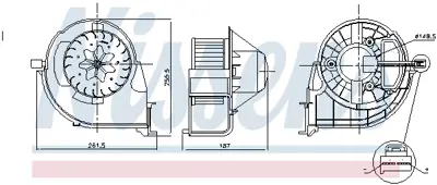 NISSENS 87802 Kalorıfer Motoru Bmw   X5 F15  X6 F16 64119291177