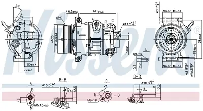 NISSENS 890030 Klıma Kompresoru Jeep Compass 06>  Patrıot 07>17 Dodge Calıber 06> RL058228AI