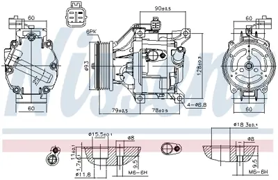 NISSENS 890036 Kompresor 883201A550