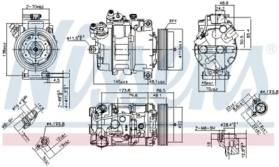 NISSENS 890070 Klıma Kompresoru Bmw E81 E82 E87 E88 E90 E91 E92 E60 E61  X1 E84 N47 64526987863