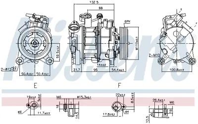 NISSENS 890072 Klıma Kompresoru Bmw E93 E90 E91 E92 F25 64529225704