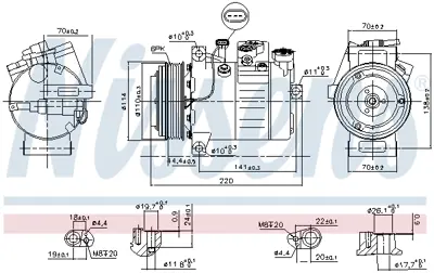 NISSENS 890115 Klıma Kompresoru W205 14> S205 14> C205 15> A205 16> W213 16> C253 16>19 Vıto W447 14> A0032306911