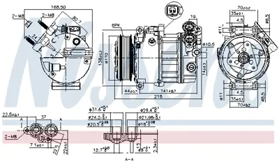 NISSENS 890125 Klıma Kompresor Komple Ford C Max 11> 1.6 Tdcı  Focus Iıı 11> 1.6 Tdcı  S Max 1.6 Tdcı 11> Mondeo 1. BEV361450A