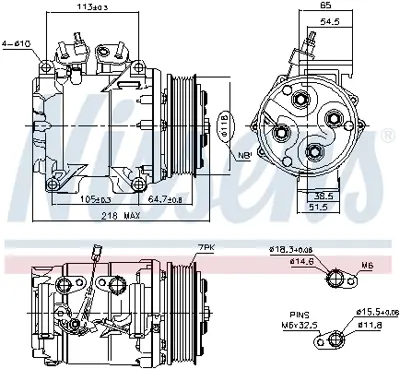 NISSENS 890128 Kompresor 38810RBA006