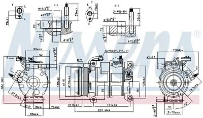 NISSENS 890169 Klıma Kompresoru Chrysler Voyager V Dodge Grand Caravan KRL111417AD