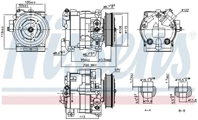 NISSENS 890187 Kompresor K46753622