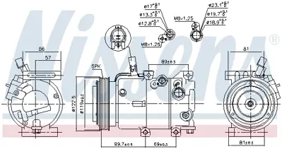 NISSENS 890240 Kompresor 97701A5200