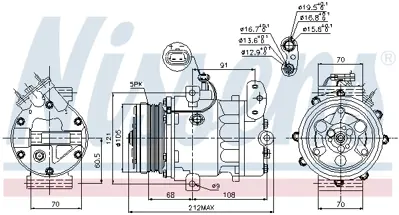 NISSENS 89037 Klıma Kompresoru Astra G X14xe X16xel X20xev 9174396