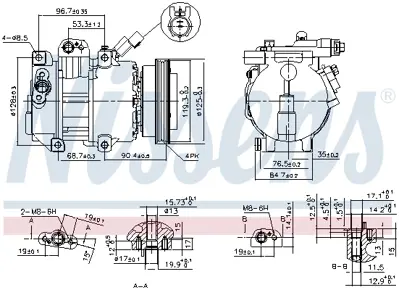 NISSENS 890376 Kompresor 977012F130