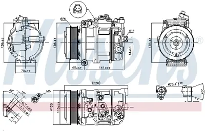 NISSENS 890379 Klıma Kompresoru W204 08>14 S204 08>14 C204 11> C218 11>17 W212 09>15 A207 10>16 C207 09>16 R172 11> A0022307311