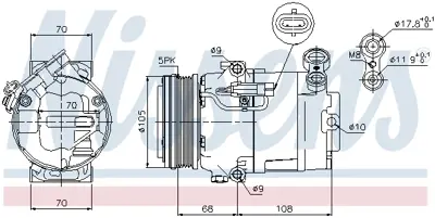 NISSENS 89050 Kompresor R1580079