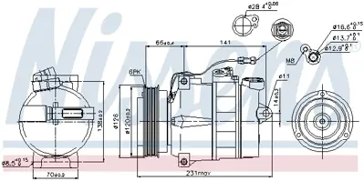 NISSENS 89054 Kompresor 99612601152