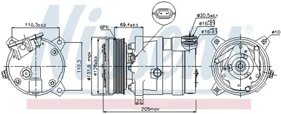 NISSENS 89058 Kompresor 97044161