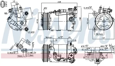 NISSENS 890601 Kompresor 64529299329