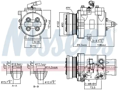 NISSENS 890624 Kompresor MR568860