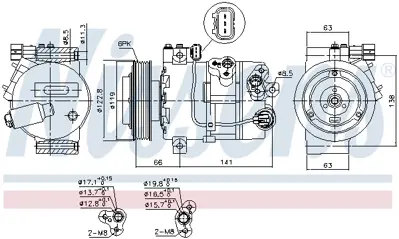 NISSENS 890643 Kompresor 977012S000 977012S002