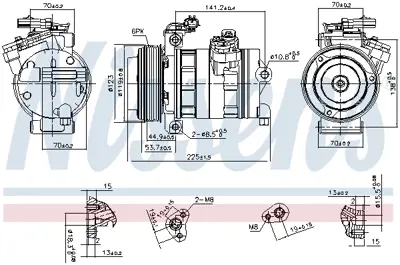 NISSENS 890662 Klıma Kompresoru Dodge Nıtro 07>12 Jeep Wrangler Iıı 07> KR5111401AF