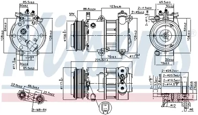 NISSENS 890664 Klıma Kompresor Komple Focus Iıı 11>17 1.6 Tı Benzınlı BV6N19D629AE