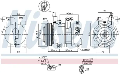 NISSENS 890683 Kompresor 977011J000