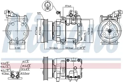 NISSENS 890737 Kompresor 977011C600