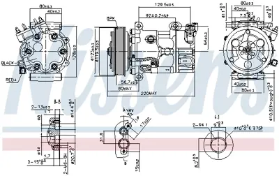 NISSENS 890743 Klıma Kompresoru Berlıngo C3 C4 I Peugeot 207 307 308 508 1.4hdı 1.6h 9822826880