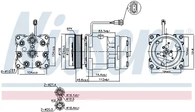 NISSENS 89083 Kompresor 701820805T