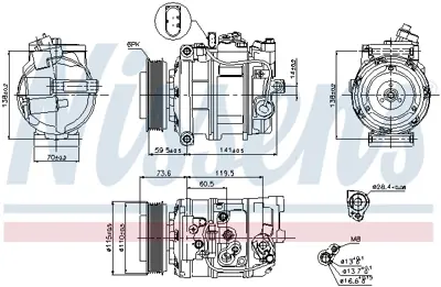 NISSENS 89092 Kompresor 8E0260805S