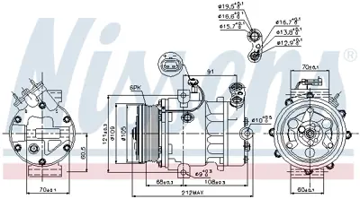 NISSENS 89095 Kompresor 90559843