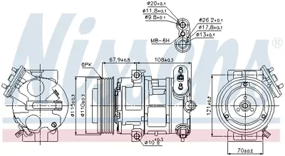 NISSENS 89126 Kompresor 9S5119D623BA