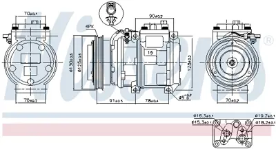 NISSENS 89154 Kompresor OK30C61450D