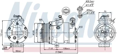 NISSENS 89196 Kompresor R1580022