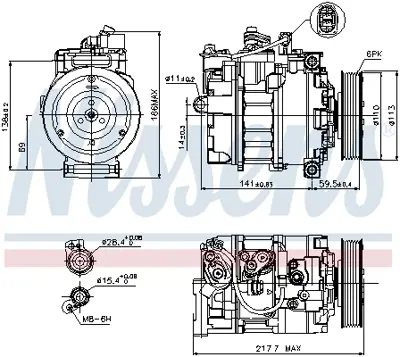 NISSENS 89223 Kompresor 8T0260805Q