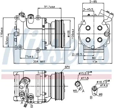 NISSENS 89233 Kompresor 38810PLC006