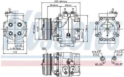 NISSENS 89235 Kompresor 38810RMEA02