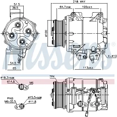 NISSENS 89242 Kompresor 38810PNB006