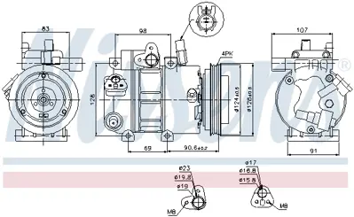 NISSENS 89273 Kompresor 977012H140