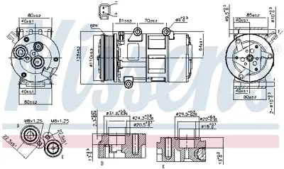 NISSENS 89326 Kompresor 31315098 6G9119D629KG