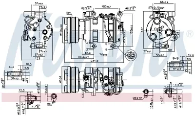 NISSENS 89550 Kompresor H12A1AJ4EX