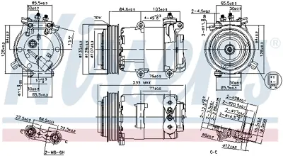 NISSENS 89569 Kompresor Komple Transıt V348 06>14-  2.4 Tdcı 3.2 Tdcı C-Max (Dm2) 1.6 07>10 Focus C-Max (Dm2) 1.6  RM6C1119D629BE