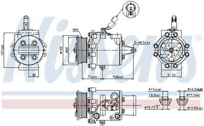 NISSENS 89591 Kompresor MR7813A138