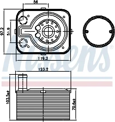 NISSENS 90655 Yag Sogutucu A3 A4 A5 A6 Q5 Q7 Altea Leon Toledo Fabıa Bora Jetta Passat Ibıza 2.0tdı Blb Bna Brf Br 38117021E