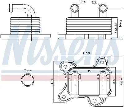 NISSENS 90682 Yag Sogutucu 97223705