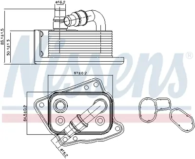 NISSENS 90688 Yag Sogutucu Bmw N40-43-46 E81 E46 E90 E91 E60 E83 E85  11427508967