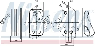 NISSENS 90689 Yag Sogutucu Bmw N20-26-51-52-53-54-55 E81 E87 E90 E60 F10 11427525333