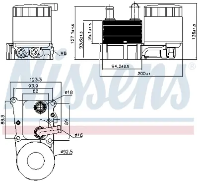 NISSENS 90696 Yag Sogutucu Komple Transıt Tourneo Connect 1,8tdcı 75ps / 90ps 02>05 Focus I 1,8tdcı 98>05 YS6Q6A642BA